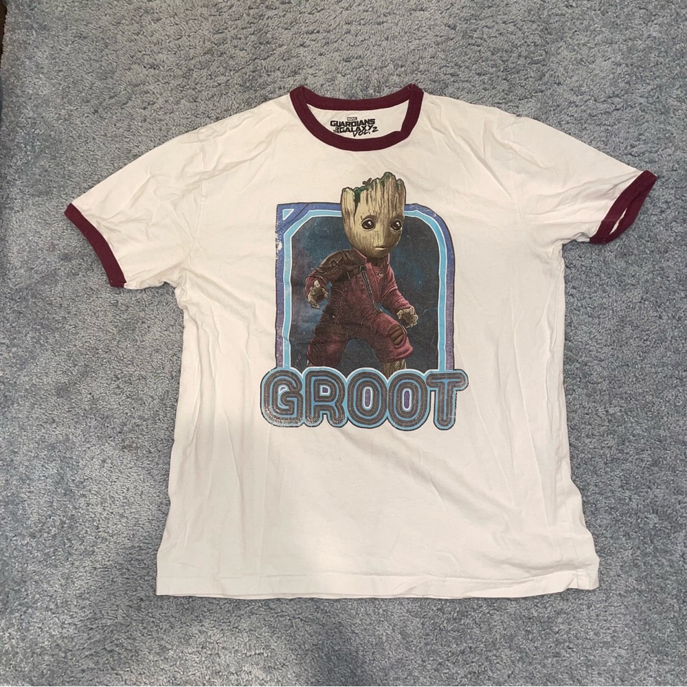 Marvel t-shirt with guardians of the galaxy’s character groot